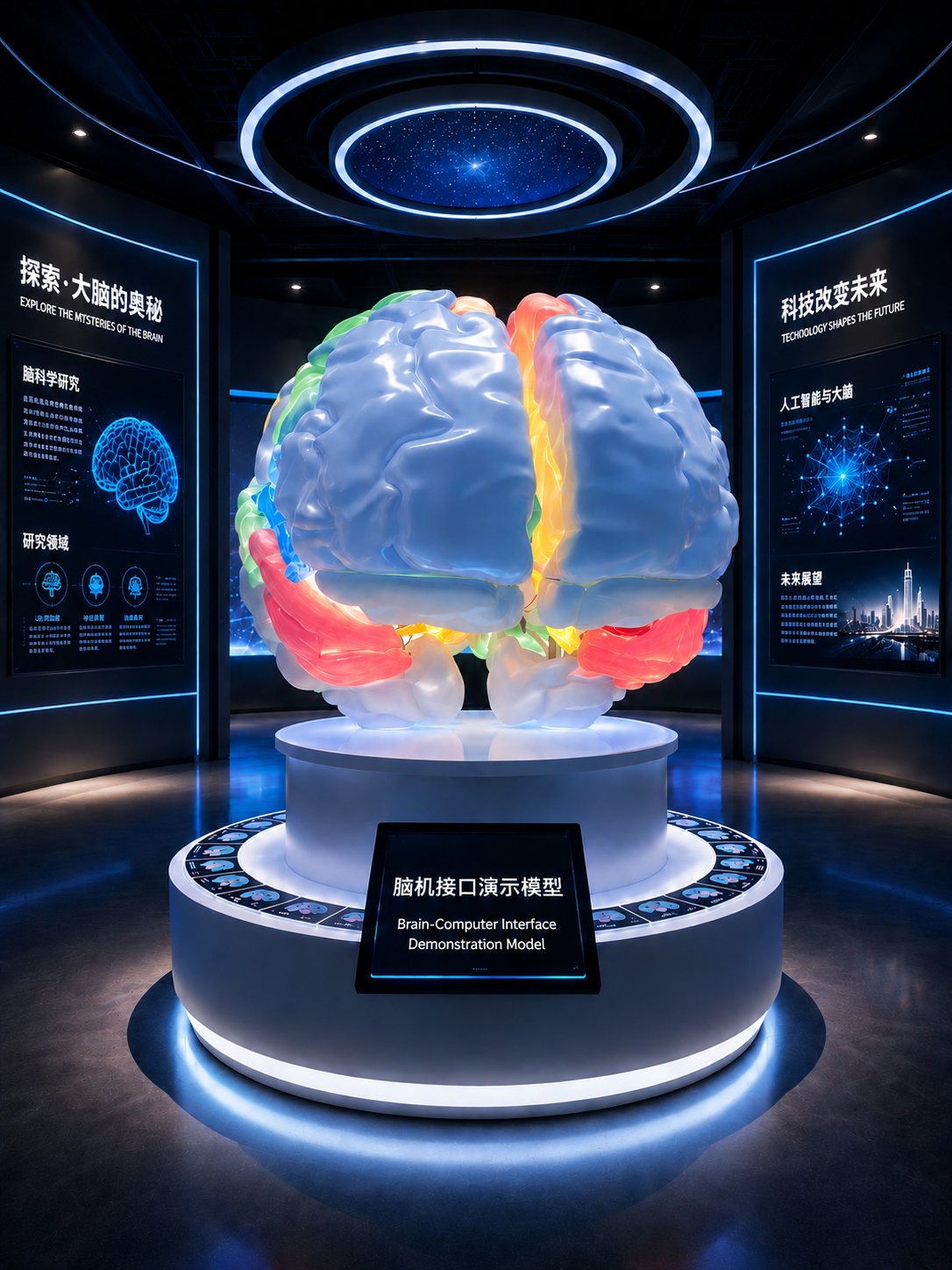 AI brain sculpture project image